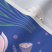[L] Aquatic Blooms Magical Lotus - Midnight Purple #P240262