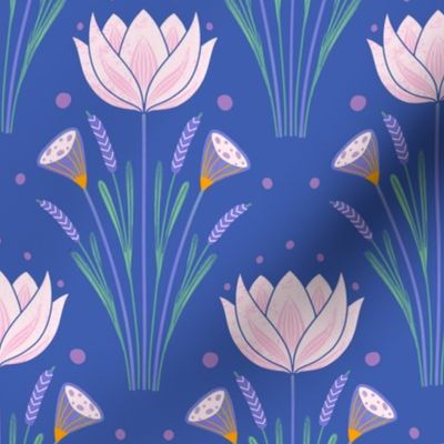[L] Aquatic Blooms Magical Lotus - Midnight Purple #P240262