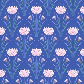 [L] Aquatic Blooms Magical Lotus - Midnight Purple #P240262