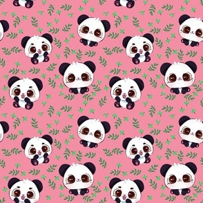 Adorable Panda Pink 