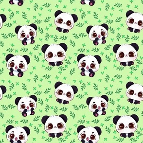 Adorable Panda Green