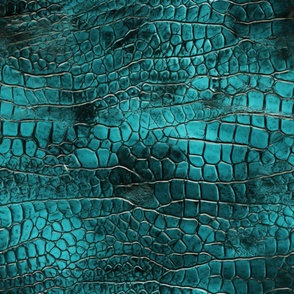 Turquoise Alligator Skin 9