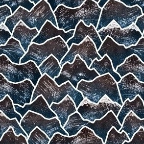(small) Blue and brown mountains
