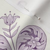 Fleur De Lis In French Lavender 12x12