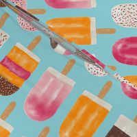 (L) Watercolor popsicles in a row
