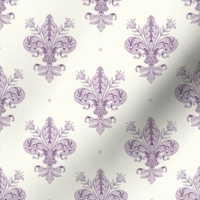 Fleur De Lis French Lavender 4x4