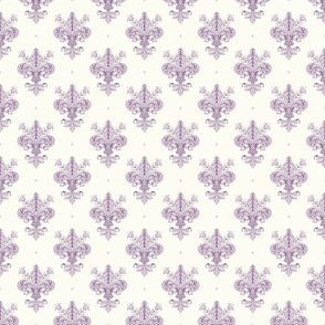Fleur De Lis French Lavender 4x4