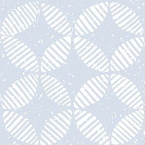 (Large) Textured circular striped shapes - light baby blue