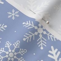 All the snowflakes vintage boho winter design on moody blue