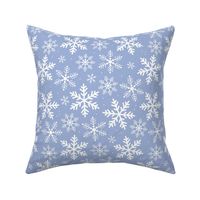 All the snowflakes vintage boho winter design on moody blue