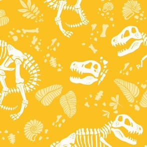 T-rex Fossil in Yellow - Large
