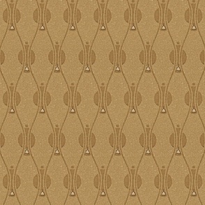 abstract art nouveau in warm brown