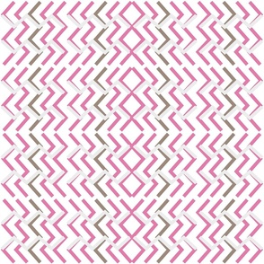 Geometric graphic ornament with zigzags on a white background