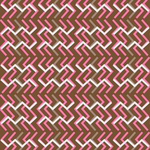 Geometric graphic pattern with zigzags on a brown background