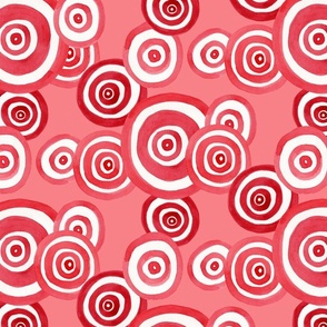 round circles in pink and red small size