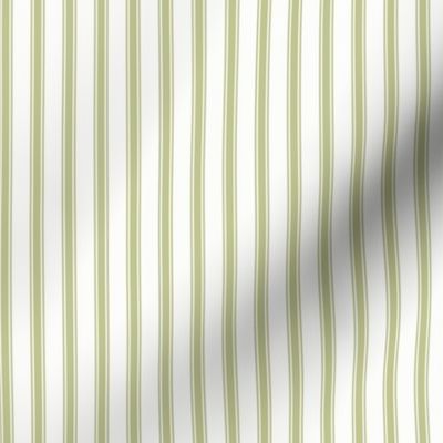 Light Olive Ticking Stripe: Olive Green Pillow Ticking