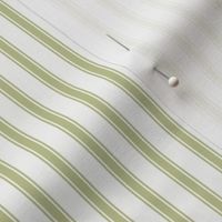 Light Olive Ticking Stripe: Olive Green Pillow Ticking