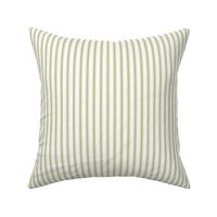 Light Olive Ticking Stripe: Olive Green Pillow Ticking