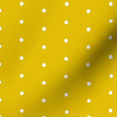 polka dots dijon yellow with white