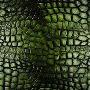 Peridot Green Alligator Skin 11
