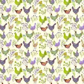 Cluck around and find out! purple green