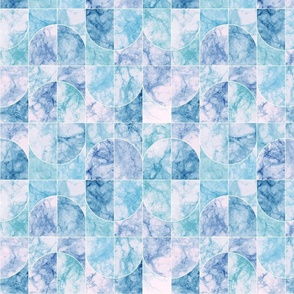 Marbled Geo Tiles Bluish