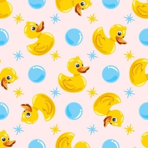 Rubber Ducky On Pink, Large Scale