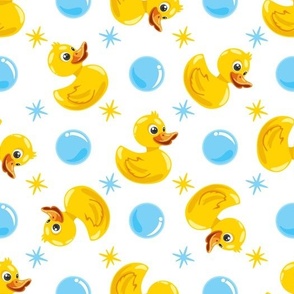 Rubber Ducky On White, Large Scale