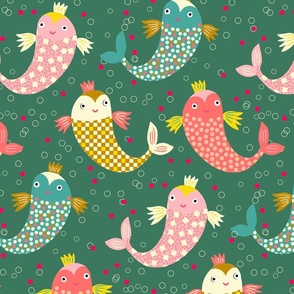 happy fish ballet // dark green // M