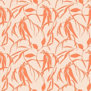 Bamboo Leaves Boho Floral Pattern
