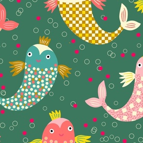 happy fish ballet // dark green // L