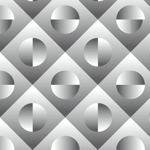 Metallic 3D Diamonds With Half-Spheres