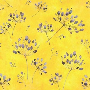 Dandelions yellow seamless