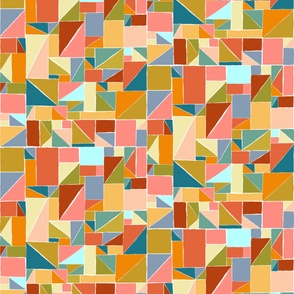 Geometric Color Blocks-MultiColor