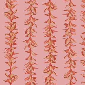 LEI PLUMERIA strands on pink
