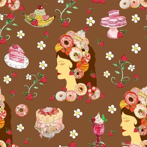Sweet Desires on Cocoa Background By Mona Lisa Tello