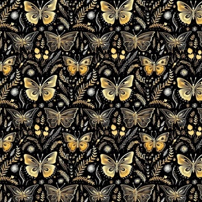 Gold and Black Butterflies 