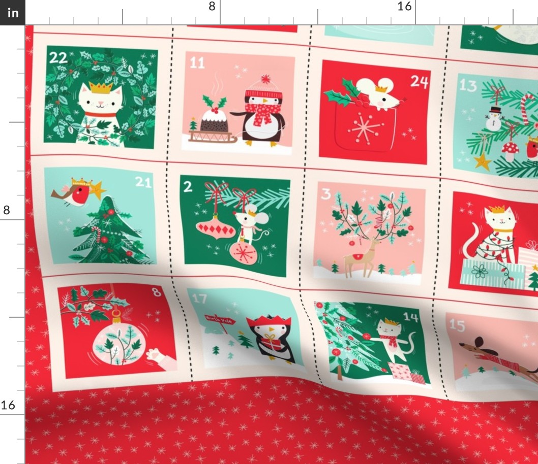 Cut and Sew Cosy Christmas Advent Calendar Project