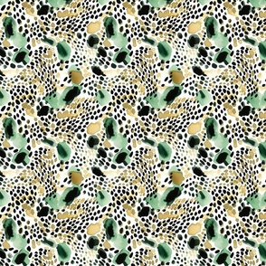 Green and Gold Leopard Print 