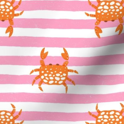 Crabs stripes pink