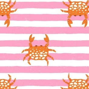 Crabs stripes pink