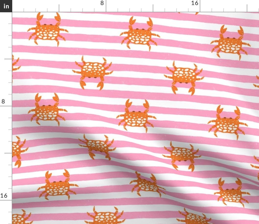 Crabs stripes pink