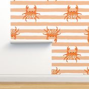 Crabs stripes apricot