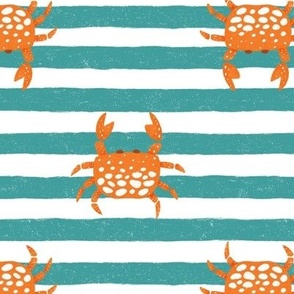 Crabs stripes teal