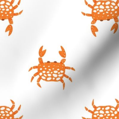 Crabs white orange