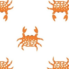 Crabs white orange