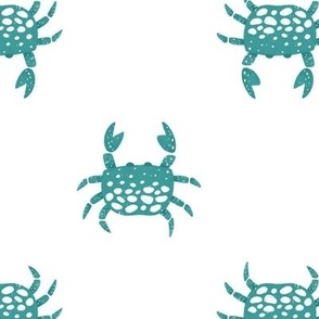 Crabs white teal