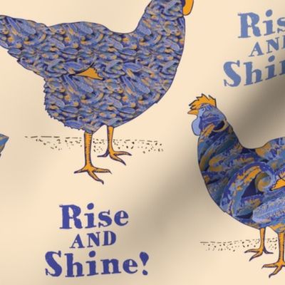Rise and Shine with Chickens - French Country