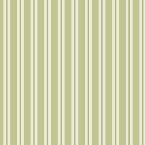 Allix Stripe: Olive Green Classic Stripe, Narrow Stripe