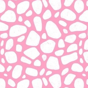 Ocean pebbles white pink